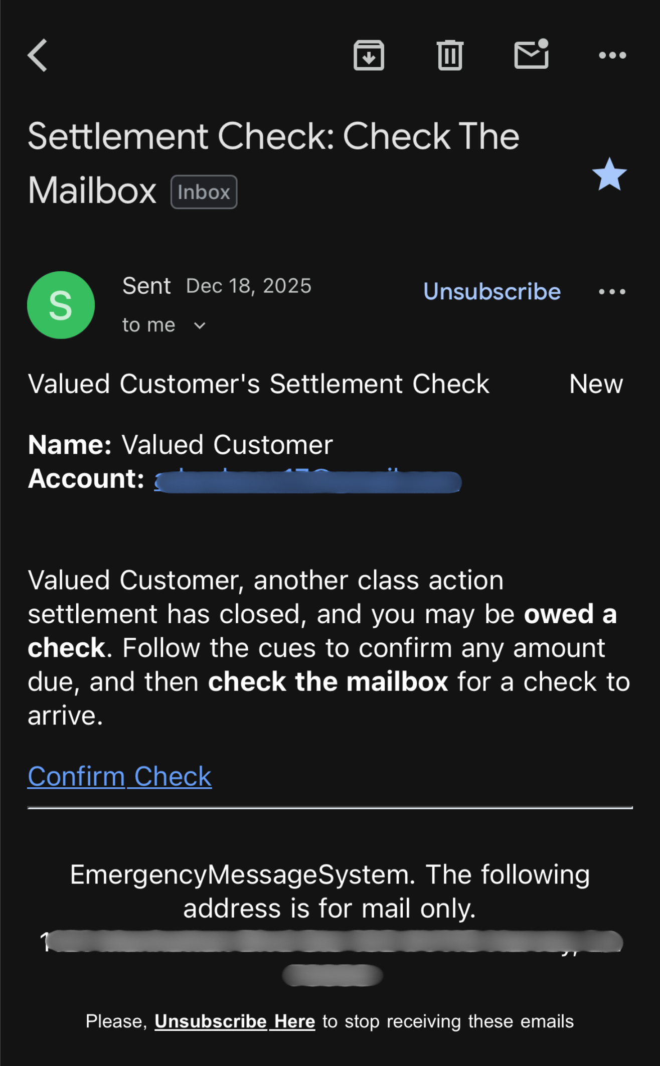 Illustration of a fake check scam showing a fraudulent check and request to wire back a portion of the funds
