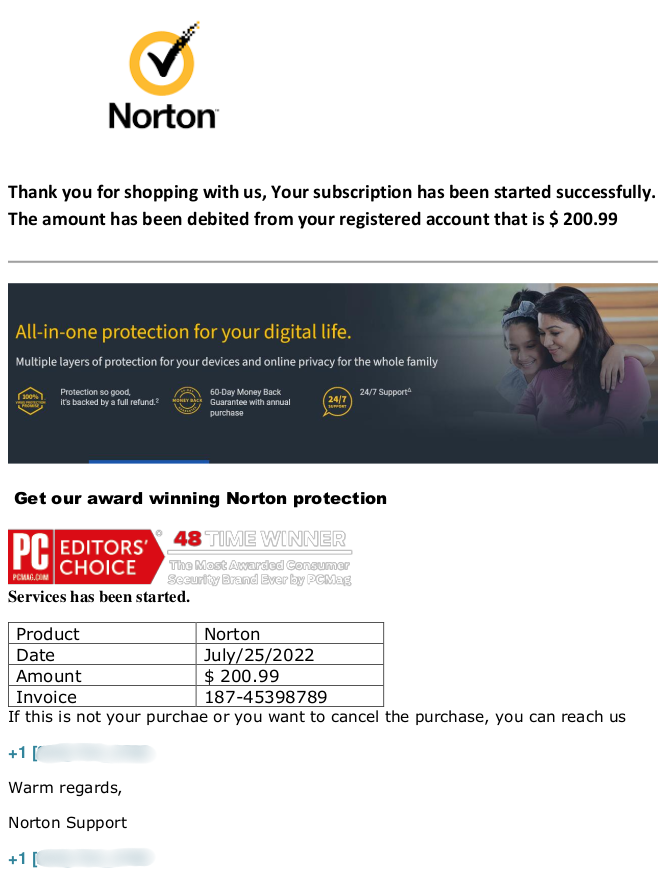 Screenshot of a phishing email showing fake branding and a link prompting the recipient to verify their account
