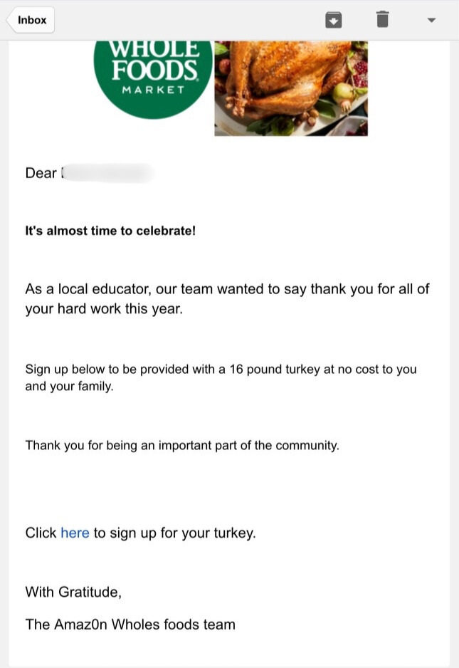 Screenshot of a sweepstakes scam notification showing fake prize amount and request for processing fee