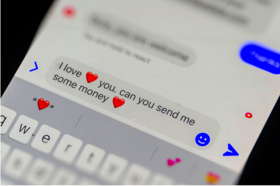 Illustration showing the progression of financial requests in a sweetheart scam from small gifts to large transfers and changes to estate documents