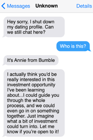 Illustration of a sweetheart scam showing a fraudster cultivating a romantic relationship with an older adult to gain financial access